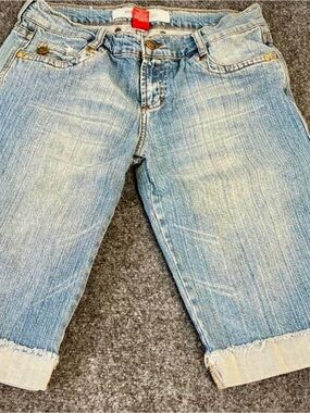 Mossimo Supply Co. Light Blue Cropped Denim Capris